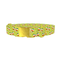 Shamrock Irish Bow Dog Collar - metal gold