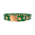 Santa Cat Face Dog Collar - metal rose gold