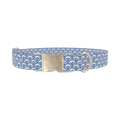 Geometric Japanese Dog Collar - metal silver