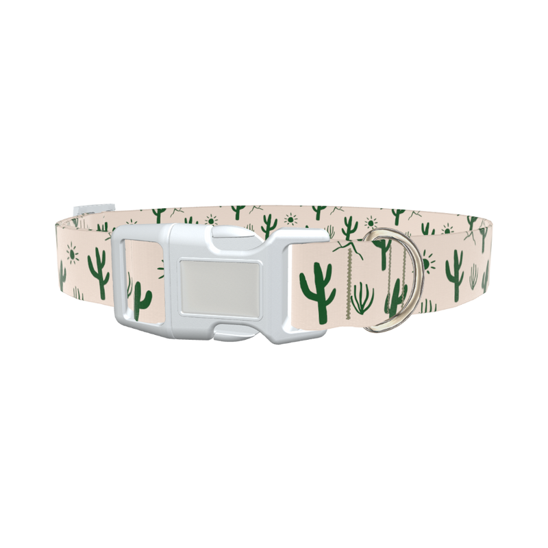 Desert Sun Cactus Dog Collar - plastic gold