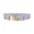 Gingerbread Candy Cane Dog Collar - metal silver