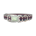 Purple Geometric Triangle Dog Collar - plastic silver