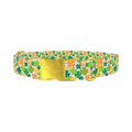 Multicolor Clover Dog Collar - metal gold