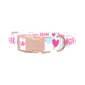 Romantic Heart Dog Collar - plastic silver