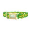 Birthday Floral Dog Collar - plastic gold