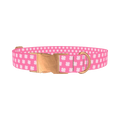 Shamrock Pattern Dog Collar - metal rose gold