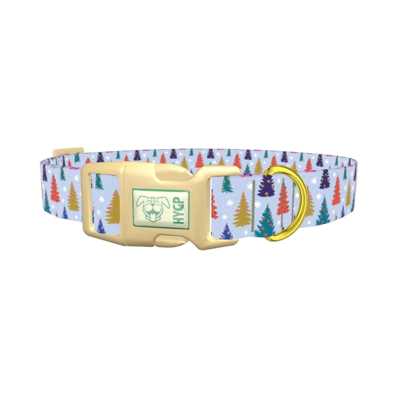 Christmas Tree Dog Collar - plastic gold