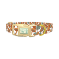Mushroom Leaves Dog Collar - plastic gold