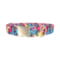 Abstract Paint Splatter Dog Collar - metal silver