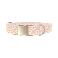 Peach Daisy Pattern Dog Collar - Thumbnail 3