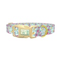 Tropical Orchid Dog Collar - plastic gold