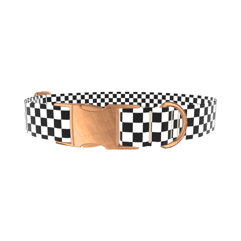 Geometric Chessboard Dog Collar