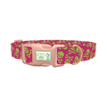 Skull Pattern Dog Collar - plastic rose gold