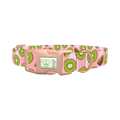 Pink Kiwi Pattern Dog Collar - plastic rose gold