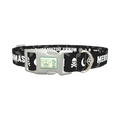 Gothic Christmas Dog Collar - plastic silver