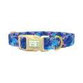 Abstract Paint Splash Dog Collar - plastic gold