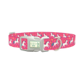 Unicorn Star Dog Collar - plastic silver