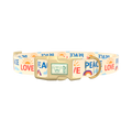 Peace Love Rainbow Dog Collar - plastic silver
