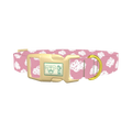 Pink Cloud Sketch Dog Collar - plastic gold