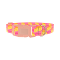 Pink Cheese Slice Dog Collar - plastic rose gold