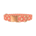 Heart and Daisy Dog Collar - metal rose gold