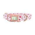 Heart Sunglasses Dog Collar - plastic rose gold
