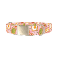 Avocado Toast Dog Collar - metal silver