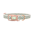 Geometric Leaf Dog Collar - plastic rose gold