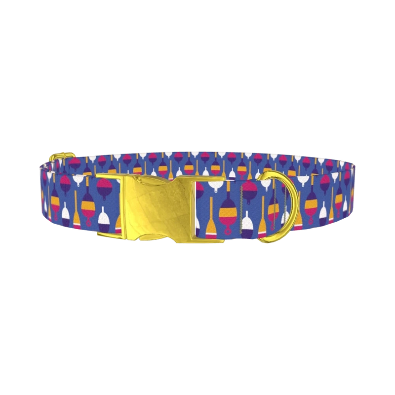 Bright Bobber Dog Collar - metal gold