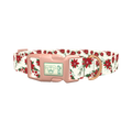Festive Poinsettia Dog Collar - plastic rose gold