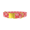 Christmas Knitted Star Dog Collar - metal gold