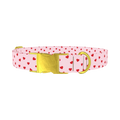 Red Heart Dog Collar - metal gold