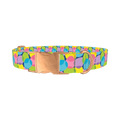 Bright Easter Egg Dog Collar - metal rose gold