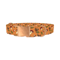 Fall Acorn Mushroom Dog Collar - metal rose gold