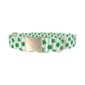 Clover Stripes Dog Collar - metal silver
