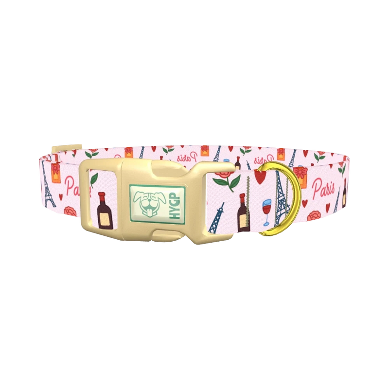 Parisian Romance Dog Collar - plastic gold