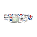 Patriotic 4th of July Dog Collar - plastic silver