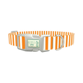 Halloween Stripes Dog Collar - plastic silver