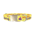 Birthday Cake Dog Collar - metal silver