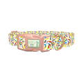Confetti Pattern Dog Collar - plastic rose gold