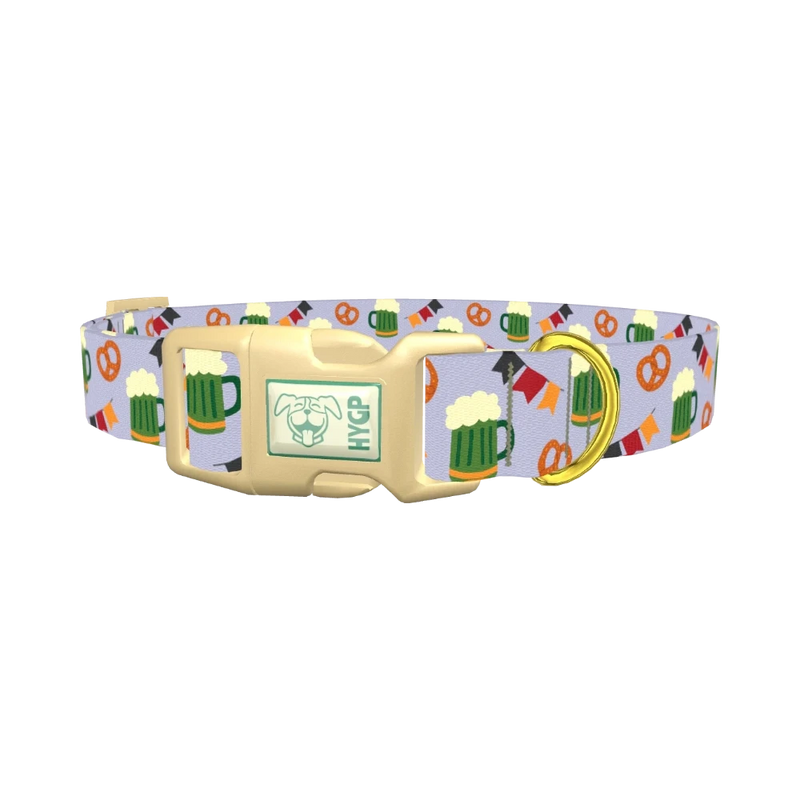 Oktoberfest Dog Collar - plastic gold