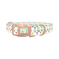 Pastel Tulip Pattern Dog Collar - plastic rose gold