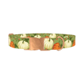 Pumpkin Floral Dog Collar - metal rose gold