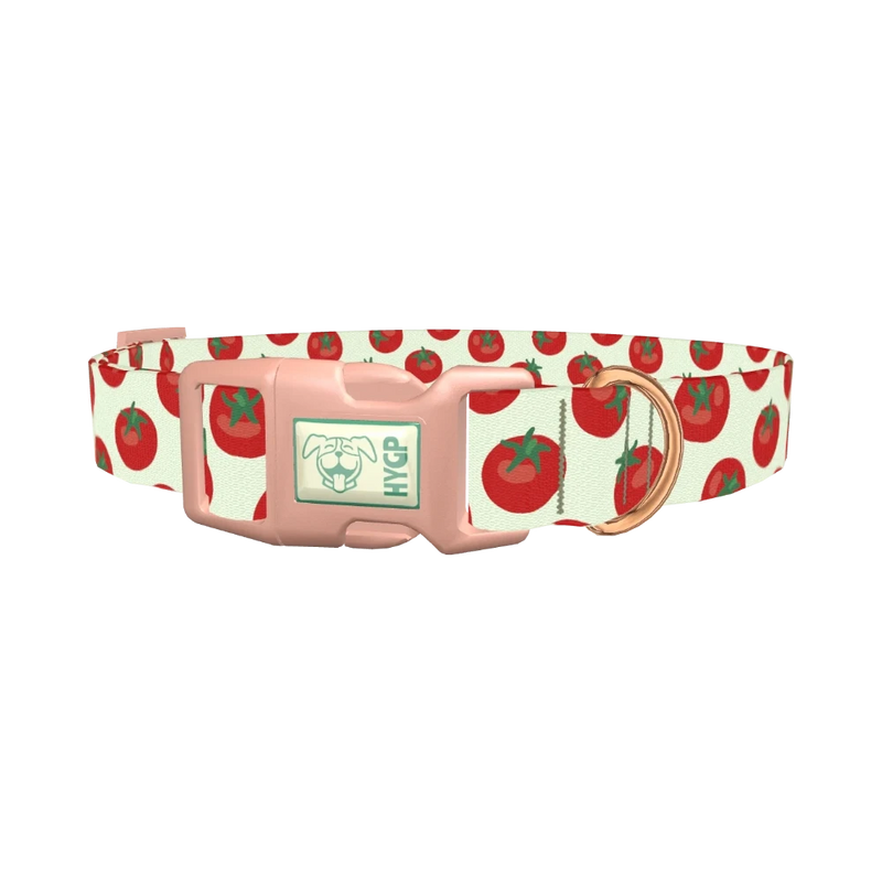 Tomato Pattern Dog Collar - plastic rose gold