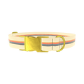 Colorful Hexagon Dog Collar - metal rose gold