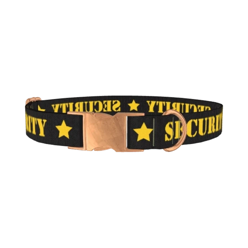 Security Star Dog Collar - metal rose gold