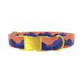 Abstract Mountain Dog Collar - metal gold