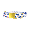 Dinosaur Heart Dog Collar - metal gold