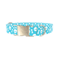 Skull and Bone Dog Collar - metal silver