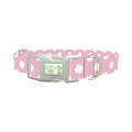 Clover Dot Dog Collar - plastic silver